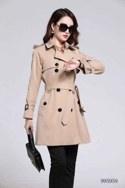 New Style Coat Pure Color Long Length Trench Coat