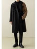 Fancy style Loose Patchwork Mid Length Long Length Trench Coat Outwear Clothing Trendy Overcoat