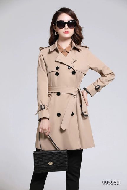 New Style Coat Pure Color Long Length Trench Coat