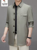 New Arrival Mid Length Long Length Trench Coat Men's Business Casual Shirt Collar Jacket Dad Coat Outwear